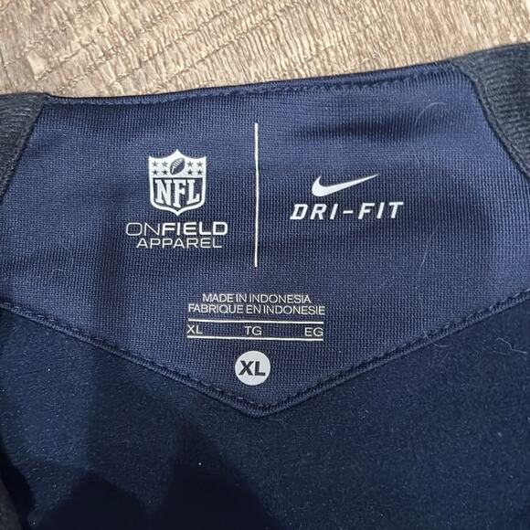 Nike Men's NFL Seahawks Dri FIT Quarter Zip Pullover Navy Size XL - Picture 2 of 7